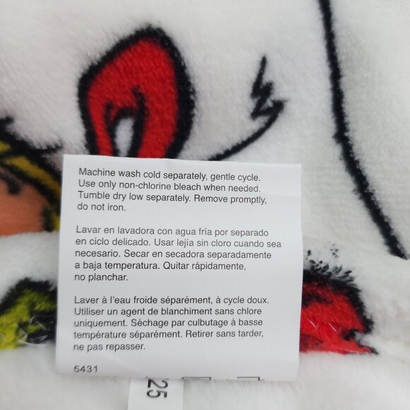 Dr. Seuss The Grinch Oversized Throw Blanket 60" X 70" Christmas Lights Holiday - Picture 8 of 11